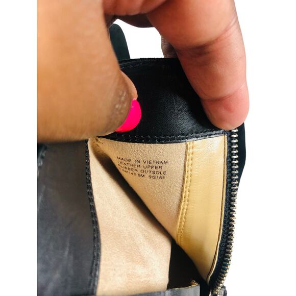 Michael Kors Womens Dawson Bootie Heeled Black Suede Leather Zip Boots 9.5 - Picture 9 of 10